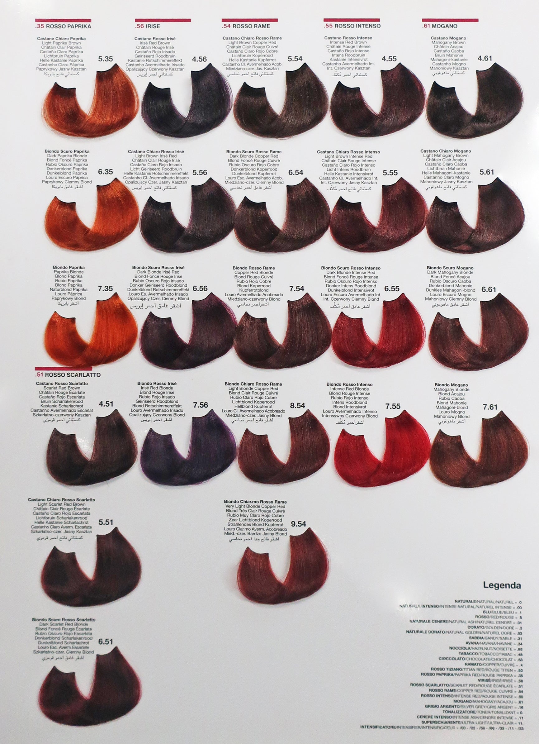 Bheyse Colour Chart