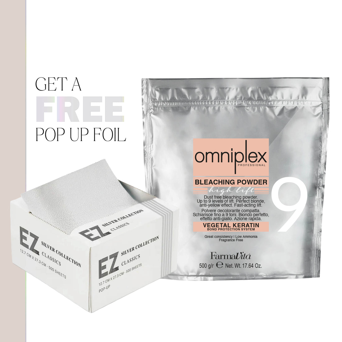 Omniplex Bleaching Powder 9 LEVEL **WITH FREE EZ CLASSIC POP-UP FOIL - LIMITED TIME!**