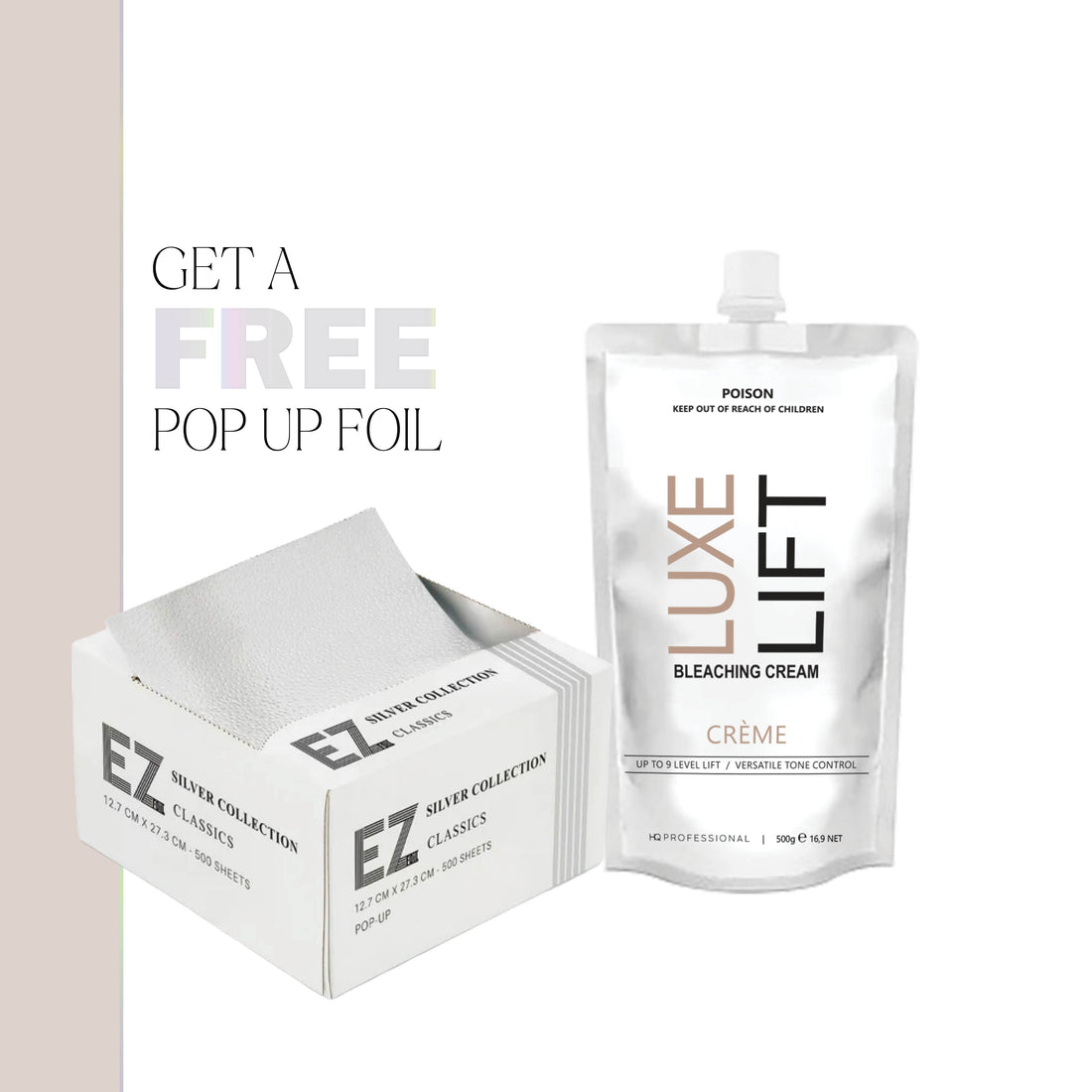 HQ Luxe Lift Bleach Cream **WITH FREE EZ CLASSIC POP-UP FOIL - LIMITED TIME!**