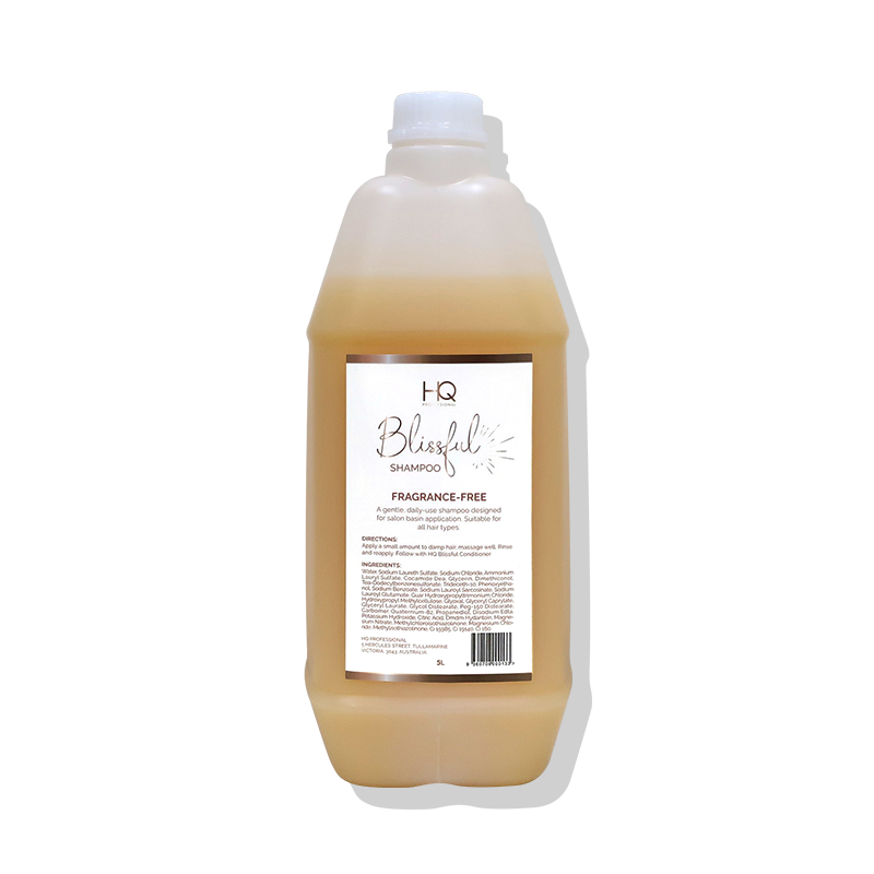 HQ Professional Blissful Fragrance Free Basin Shampoo 5L