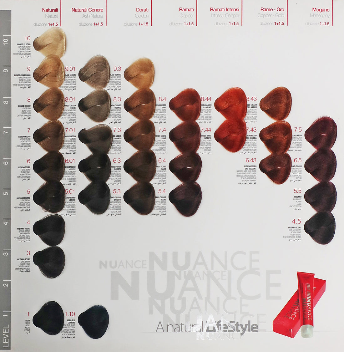 NUANCE COLOUR CHART