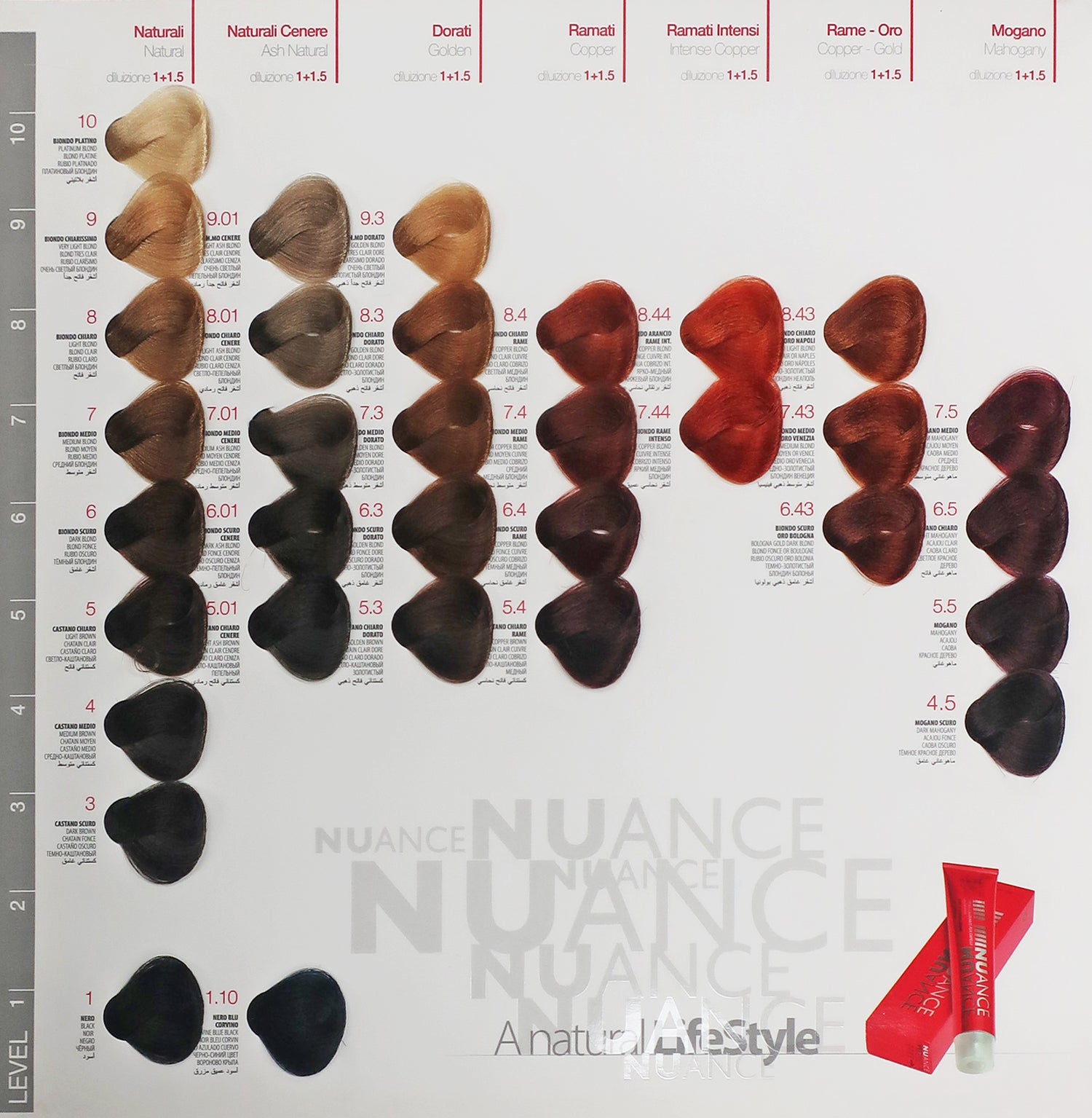 NUANCE COLOUR CHART