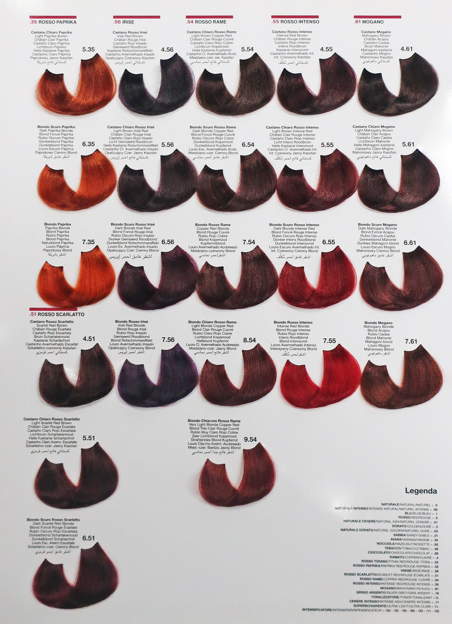 Bheyse Colour Chart