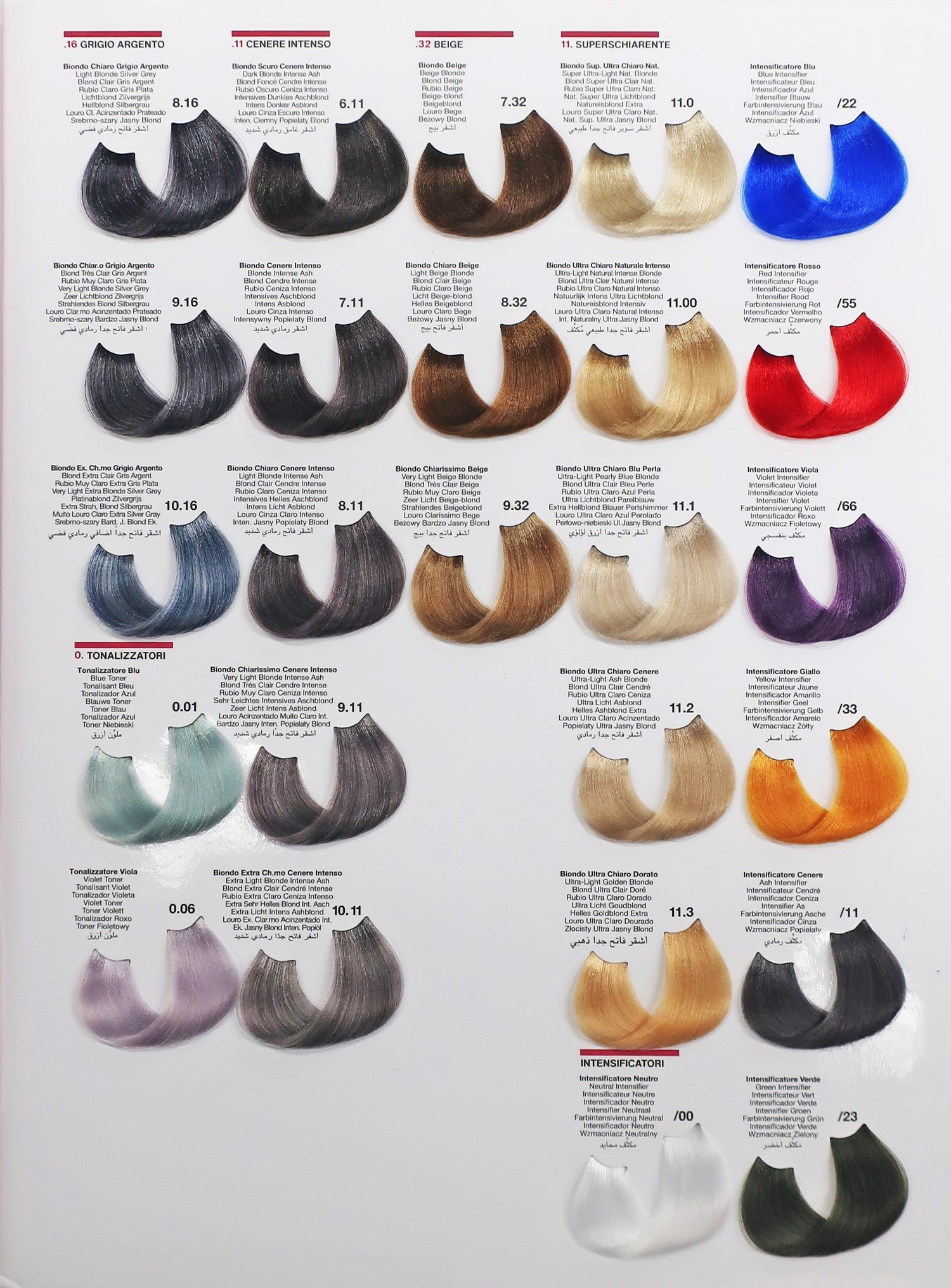 Bheyse Colour Chart