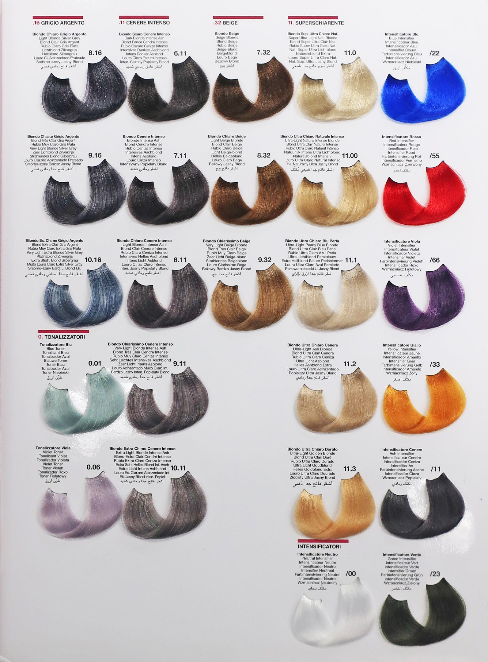 Bheyse Colour Chart